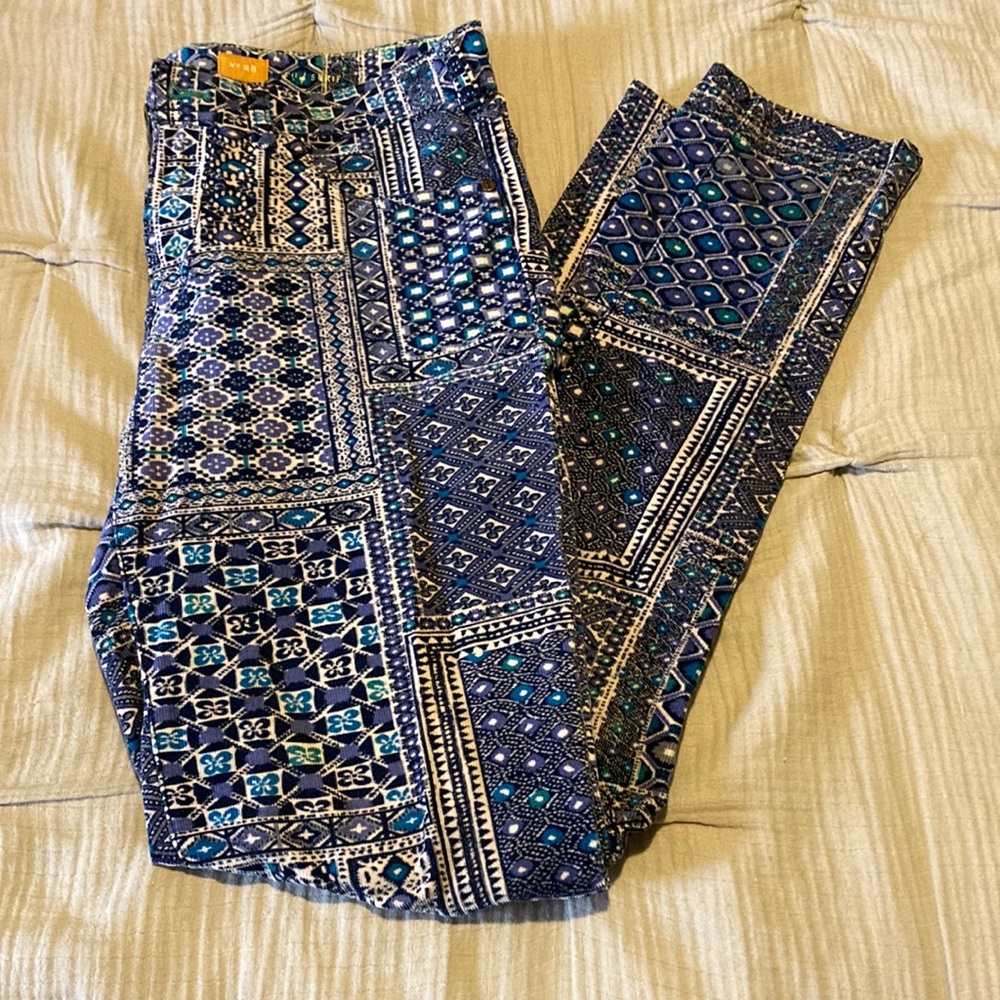 Anthropologie patterned skinny cords